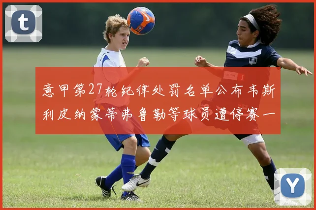 意甲第27轮纪律处罚名单公布韦斯利皮纳蒙蒂弗鲁勒等球员遭停赛一轮